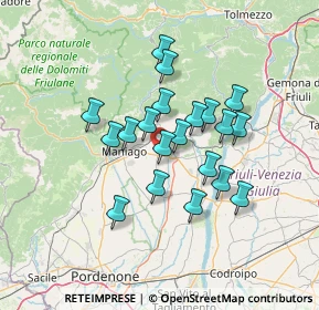 Mappa Via Maniago, 33090 Arba PN, Italia (10.88)