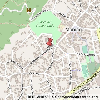 Mappa Via A. Manzoni, 20, 33085 Maniago, Pordenone (Friuli-Venezia Giulia)