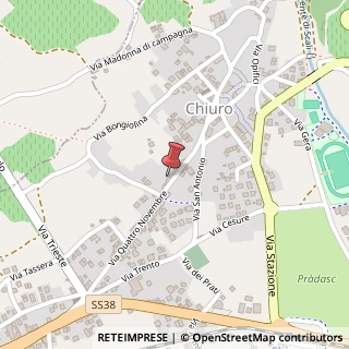 Mappa Via IV Novembre, 8, 23030 Chiuro, Sondrio (Lombardia)
