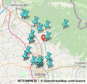 Mappa Via G. Garibaldi, 33010 Reana del Rojale UD, Italia (7.432)