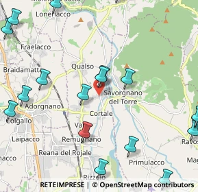 Mappa Via G. Garibaldi, 33010 Reana del Rojale UD, Italia (2.988)