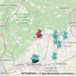 Mappa , 33085 Maniago PN, Italia (18.4115)