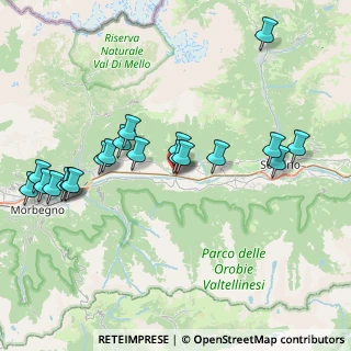 Mappa Via Nazionale Ovest, 23010 Berbenno di Valtellina SO, Italia (8.33)