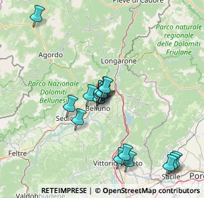 Mappa Via Fiorenzo Tomea, 32100 Belluno BL, Italia (13.46941)