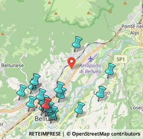 Mappa Via Fiorenzo Tomea, 32100 Belluno BL, Italia (2.5355)