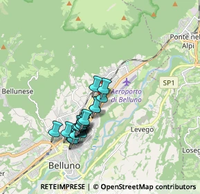 Mappa Via Fiorenzo Tomea, 32100 Belluno BL, Italia (1.5735)