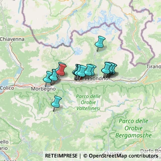 Mappa Via Cedrasco, 23010 Postalesio SO, Italia (8.45)