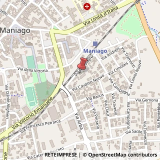 Mappa Via Campagna, 10, 33085 Maniago, Pordenone (Friuli-Venezia Giulia)