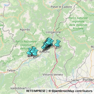 Mappa Via G. Bortotti, 32100 Belluno BL, Italia (6.07133)