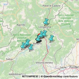 Mappa Via G. Bortotti, 32100 Belluno BL, Italia (7.92923)