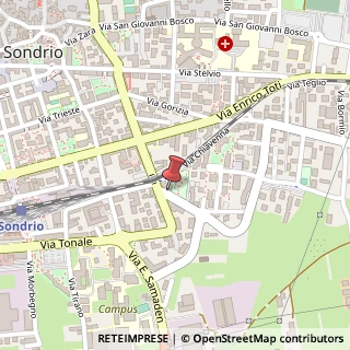 Mappa Via Paribelli, 3, 23100 Sondrio, Sondrio (Lombardia)