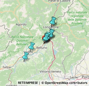 Mappa Via Valerio da Pos, 32100 Belluno BL, Italia (5.88417)