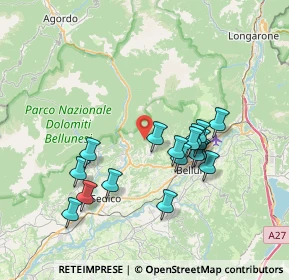 Mappa Via Barp, 32036 Sedico BL, Italia (6.70059)