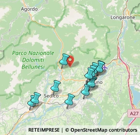 Mappa Via Barp, 32036 Sedico BL, Italia (7.05769)