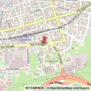 Mappa Via Tonale, 24, 23100 Sondrio, Sondrio (Lombardia)