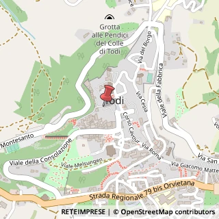 Mappa Via del Monte, 23, 06059 Todi, Perugia (Umbria)