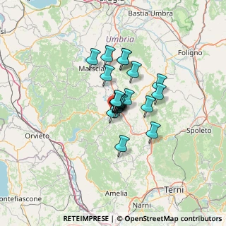 Mappa Via del Monte, 06059 Todi PG, Italia (7.765)
