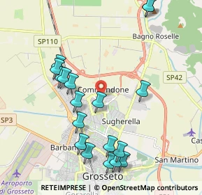 Mappa Località Commendone snc Presso centro commerciale Maremà, 58100 Grosseto GR, Italia (2.28889)