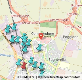 Mappa Località Commendone snc Presso centro commerciale Maremà, 58100 Grosseto GR, Italia (1.3625)