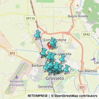 Mappa Via Borneo, 58100 Grosseto GR, Italia (1.72053)