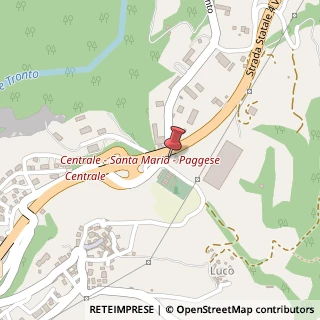 Mappa Zona Industriale Paggese, 63095 Acquasanta Terme, Ascoli Piceno (Marche)