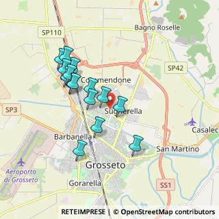 Mappa Via Australia, 58100 Grosseto GR, Italia (1.73133)