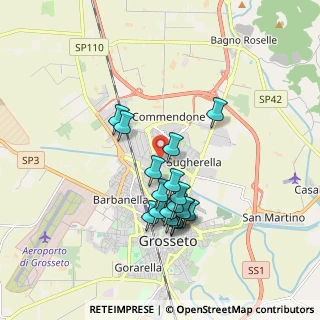 Mappa CAP, 58100 Grosseto GR, Italia (1.65278)