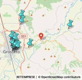 Mappa Via degli Olivi, 58100 Grosseto GR, Italia (5.5705)