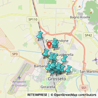 Mappa Via Siria, 58100 Grosseto GR, Italia (1.83737)