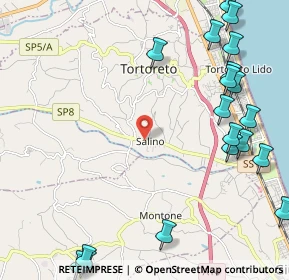 Mappa Via Salino, 64018 Tortoreto TE, Italia (3.2325)