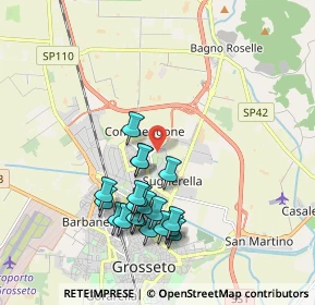 Mappa Via Giovanni Falcone, 58100 Grosseto GR, Italia (1.9345)