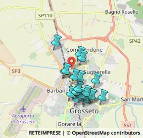 Mappa Piazzale Cambogia, 58100 Grosseto GR, Italia (1.59895)