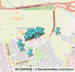 Mappa Via Cile Loc.tà Commendone - Centro Comm. Maremà, 58100 Grosseto GR, Italia (0.27368)