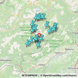 Mappa Localita' Sabbionade, 38054 Fiera di Primiero TN, Italia (10.3395)