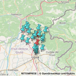 Mappa Via Pescia, 33045 Nimis UD, Italia (9.5285)