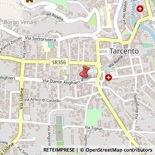 Mappa Via Dante Alighieri, 29, 33017 Tarcento, Udine (Friuli-Venezia Giulia)