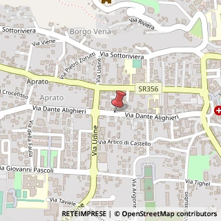 Mappa Via dante alighieri, 33017 Tarcento, Udine (Friuli-Venezia Giulia)
