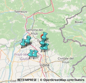Mappa Piazza Del Mercato, 33017 Tarcento UD, Italia (10.3375)