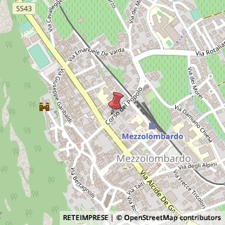 Mappa Corso del Popolo, 18, 38017 Mezzolombardo, Trento (Trentino-Alto Adige)