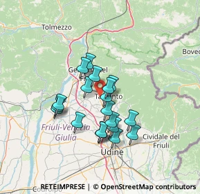 Mappa Via del Pino, 33017 Tarcento UD, Italia (10.7005)