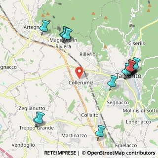 Mappa Via del Pino, 33017 Tarcento UD, Italia (2.608)