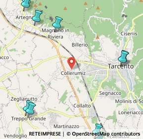 Mappa Via del Pino, 33017 Tarcento UD, Italia (3.63167)