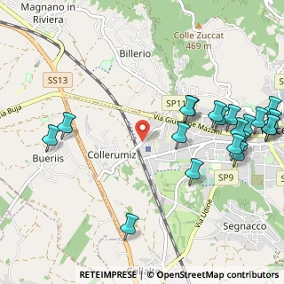 Mappa Via Bueriis, 33017 Tarcento UD, Italia (1.332)