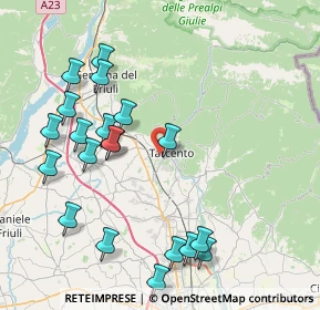 Mappa Via della Stazione, 33017 Tarcento UD, Italia (8.959)