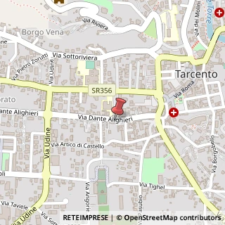Mappa Via Dante Alighieri, 59, 33017 Tarcento, Udine (Friuli-Venezia Giulia)