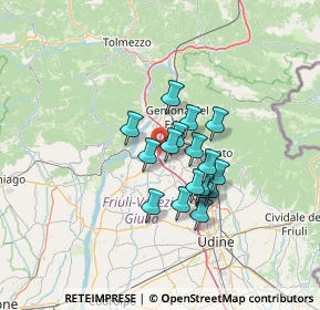 Mappa Via Provinciale Osovana, 33030 Artegna UD, Italia (9.32059)