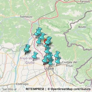 Mappa Via Giovanni Pascoli, 33017 Tarcento UD, Italia (10.8175)