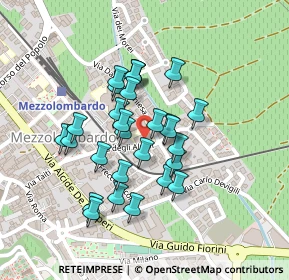 Mappa Via Damiano Chiesa, 38017 Mezzolombardo TN, Italia (0.18571)