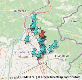 Mappa Via Angelo Angeli, 33017 Tarcento UD, Italia (8.9945)