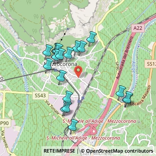 Mappa Via Canè, 38016 Mezzocorona TN, Italia (0.9275)